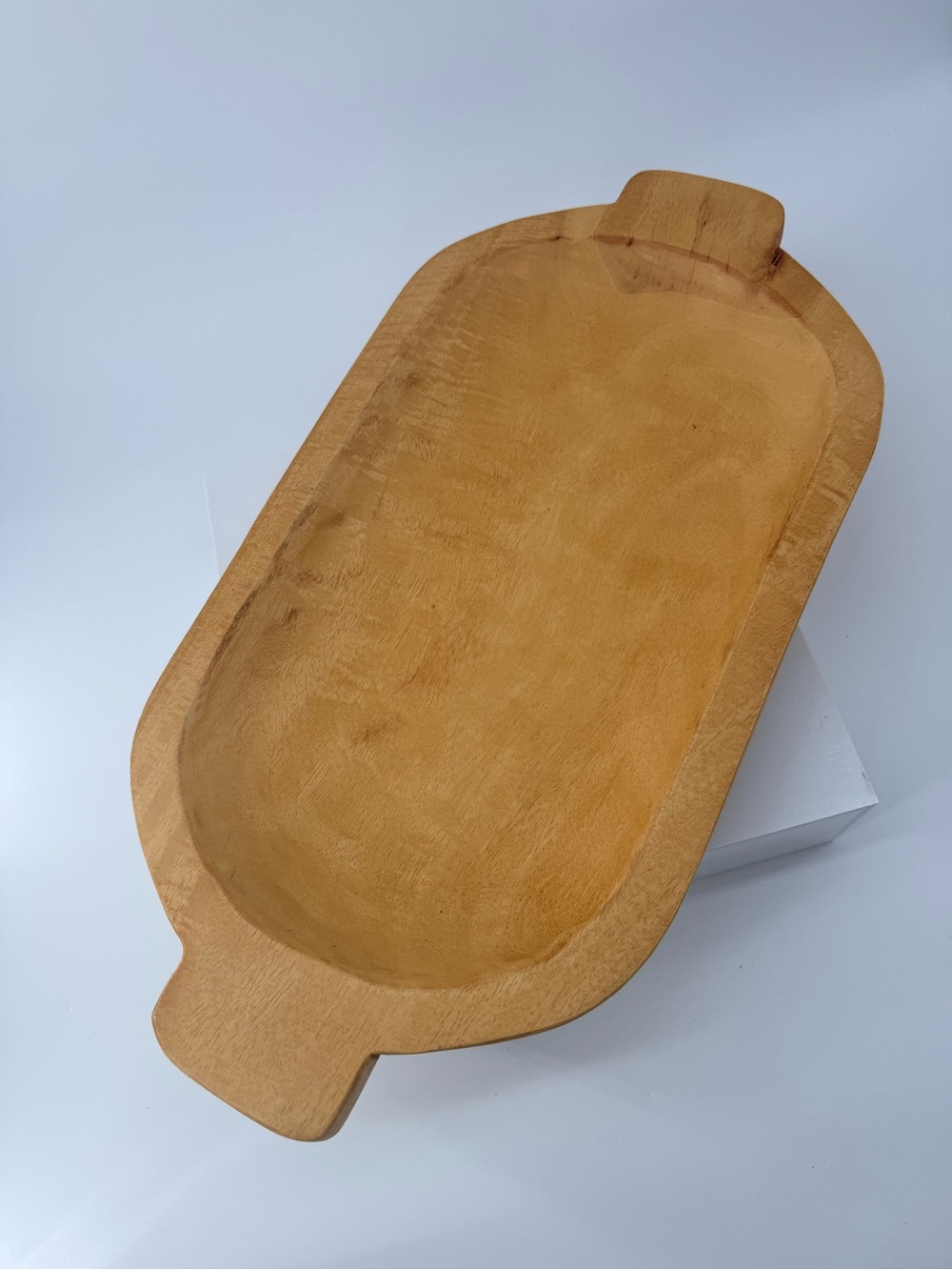 Threshold Wooden Serving Tray in Natural Light Brown